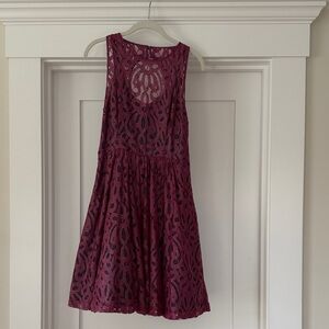 Charming Lace Dress - Deep Purple
